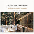 High‑Length LED Star Fairy Lights Plug‑in Type, Ideal For Large‑Scale Outdoor Party & Courtyard Scene Setting, Holiday Event Ambience Lamp, 30M 300Leds Warm White