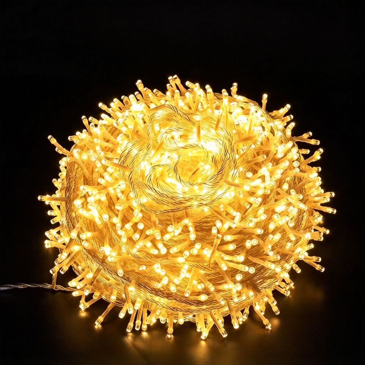 Long‑Size Plug‑in LED Star Fairy String Lights, Balanced Lamp Density For Outdoor Tree Hanging Use, Halloween Home Yard Accessory, 100M 600Leds Warm White