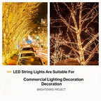 Male‑Female Joint Constant‑On LED String Light Controller, Steady Cool‑White Light Output For Long‑Time Scene Lighting, Christmas Decor Matching Component, Cool White