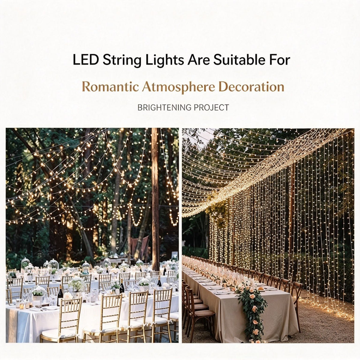 Male‑Female Joint Constant‑On LED String Light Controller, Steady Cool‑White Light Output For Long‑Time Scene Lighting, Christmas Decor Matching Component, Cool White
