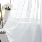 light purple Light Transparent Window Sheers, 2 Pieces, Multiple Sizes Available
