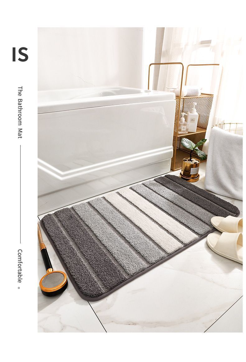 Non-slip Water Absorbent Bath Mat Grey