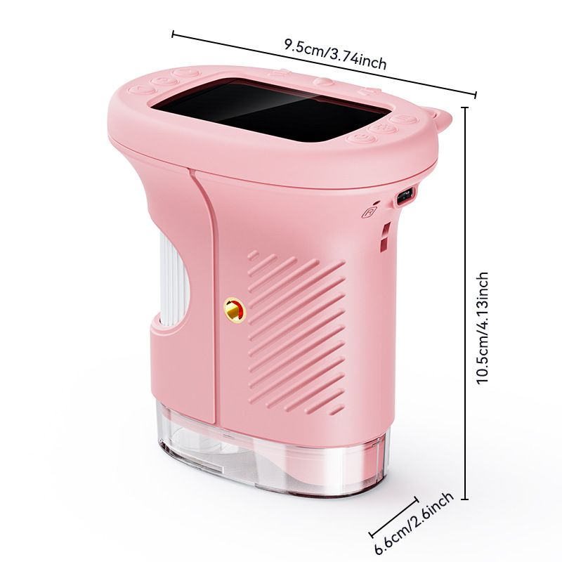 Children's 1000X Digital Microscope 2.4 Inch IPS Screen Portable Mini LED Microscope with Photo Video and PC Connection Science Educational Toy.PINK