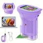 Children's 1000X Digital Microscope 2.4 Inch IPS Screen Portable Mini LED Microscope with Photo Video and PC Connection Science Educational Toy.purple