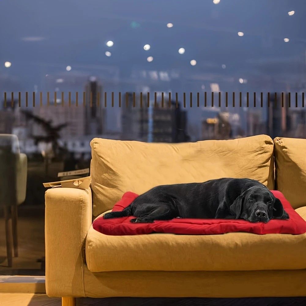 High-quality moisture-proof thick portable camping dog bed suitable for medium / large / small dogs - durable polyester outdoor mat with handle foldable design suitable for travel home and camping trips camping bed.GREY