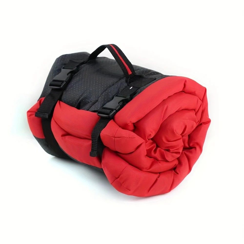 High-quality moisture-proof thick portable camping dog bed suitable for medium / large / small dogs - durable polyester outdoor mat with handle foldable design suitable for travel home and camping trips camping bed.GREY