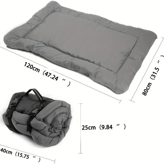 High-Quality Pet Portable Moisture-Proof Mattress, 120x80cm Large Size, Foldable for Storage, Wear-Resistant and Waterproof, All-Season Use, Suitable for Indoor and Outdoor, Ideal for Both Cats and Dogs.GREY