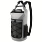 25L Large Capacity Waterproof Backpack Double Layer Rainproof Dry Wet Separation Abrasion Resistant Night Reflective for Outdoor Camping Kayaking Surfing Canyoning Daily Commute(GREY)