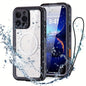iPhone 16 Pro  Waterproof Phone Case IP68 Drop Protection Snow Dust Resistant with Lanyard for Swimming Skiing Off Road Adventures(black)