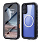 iPhone 16  Waterproof Phone Case IP68 Drop Protection Snow Dust Resistant with Lanyard for Swimming Skiing Off Road Adventures(black)