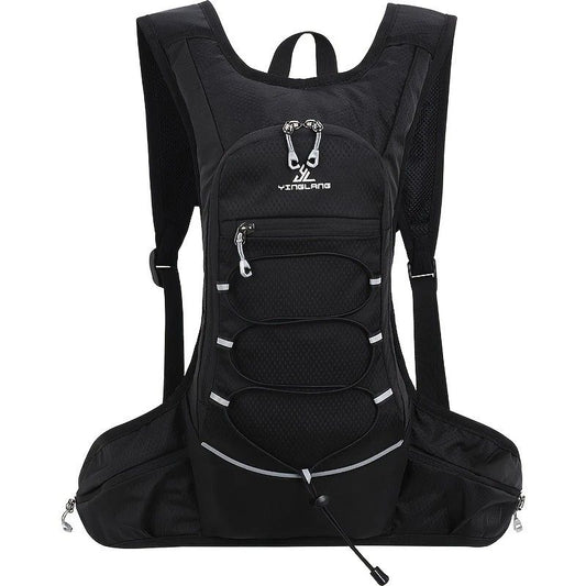Lightweight Trail Running Hydration Backpack, Cycling Hiking Mountaineering Backpack, Night-Reflective Breathable Design(BLACK)
