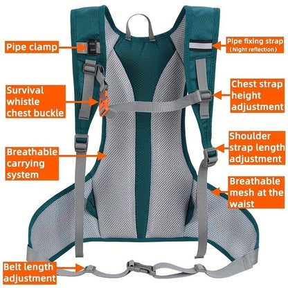 Lightweight Trail Running Hydration Backpack, Cycling Hiking Mountaineering Backpack, Night-Reflective Breathable Design(ORANGE)
