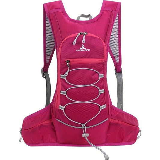 Lightweight Trail Running Hydration Backpack, Cycling Hiking Mountaineering Backpack, Night-Reflective Breathable Design(PINK)