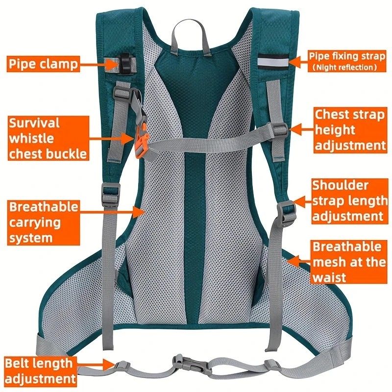 Lightweight Trail Running Hydration Backpack, Cycling Hiking Mountaineering Backpack, Night-Reflective Breathable Design(PINK)