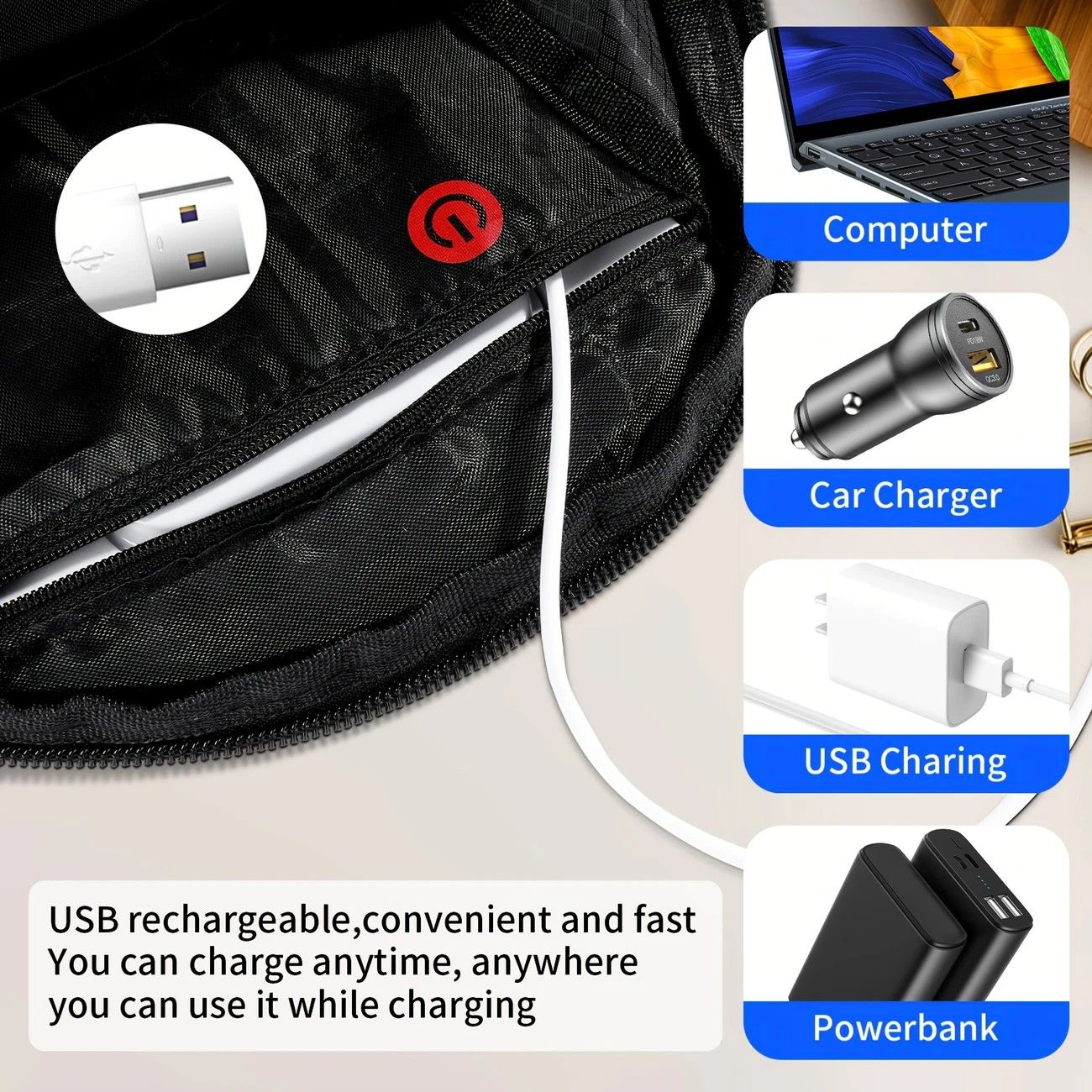 15L Backpack with USB Charging & Smart LED Turn Signals, Waterproof Cycling Commuter Daypack, Lightweight Nylon, Safety Reflective(black)