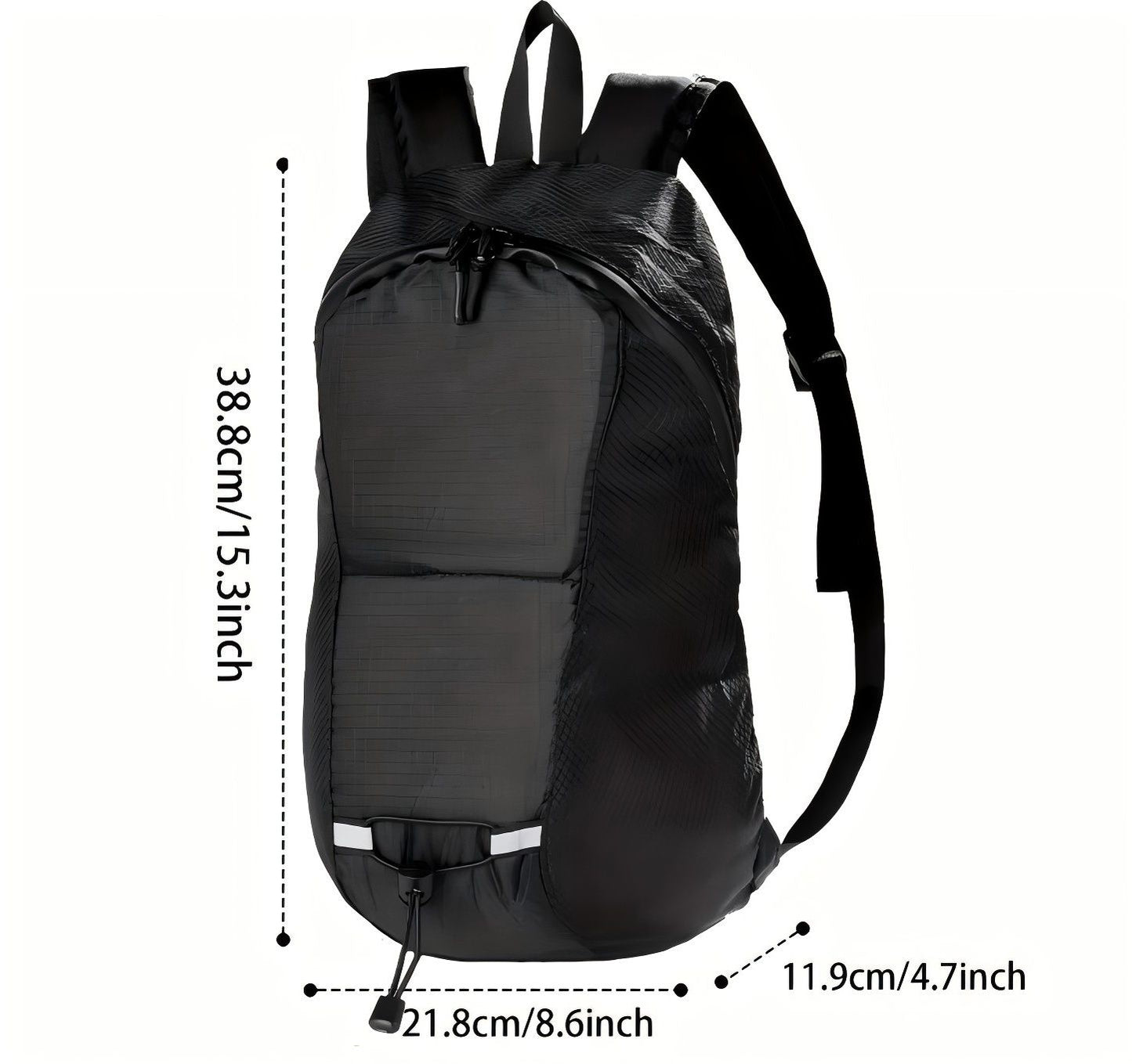 15L Backpack with USB Charging & Smart LED Turn Signals, Waterproof Cycling Commuter Daypack, Lightweight Nylon, Safety Reflective(black)