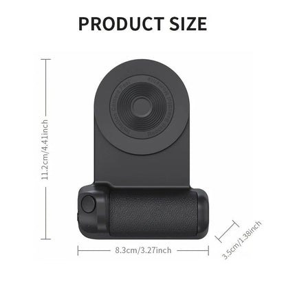 Magnetic Phone Photography Grip | Compatible with iPhone & Android, 360° Fill Light with Bluetooth Remote, Ideal for Live Streaming & Vlogging