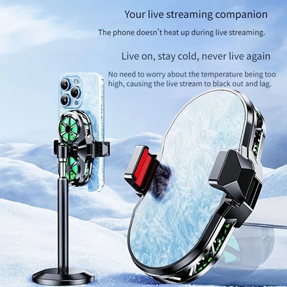 Semiconductor Cooling Fan Back Clip, Instant 3-Second Cooling, Large Area Heat Dissipation, Compatible with All Phone Models, Unobstructed Camera View for Live Streaming & Gaming.（Digital display model）