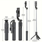 Upgraded Clamp Selfie Stick Tripod: Bluetooth Remote Control, Portable Detachable Design, One Rod, Multiple Functions