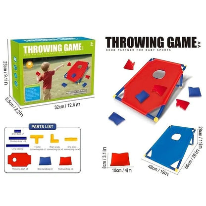kids outdoor toys throwing game bean bag toss set foldable portable hand eye coordination educational toy family party camping interactive equipment red