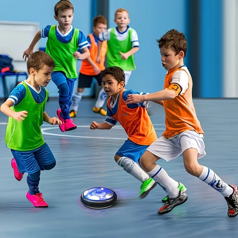 Floating Soccer Toy, Floating Rebound, LED Lights, Glides on Multiple Surfaces, Parent-Child Interaction, Develops Coordination Skills