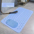 Anti-Slip Massage Shower Mat with Suction Cups Foot Spa Bathroom Mat(khaki)