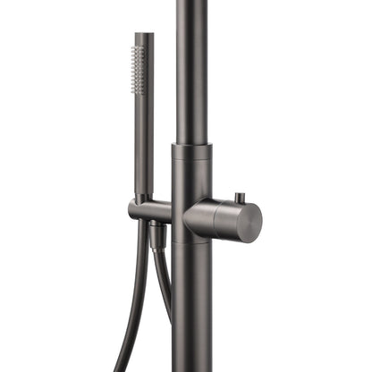 316 SUS WELS Gun Metal Twin Shower Handset Combo Outdoor Bath Rainfall 10" Head