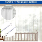 25 Pcs Curtain Cable White, Shower Curtains Curtain Cable Soft Rod Curtain Wire with Eye Bolts Screw Hooks, 10M