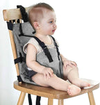 Adjustable High Chair Safety Harness for Children, Portable, Light Gray