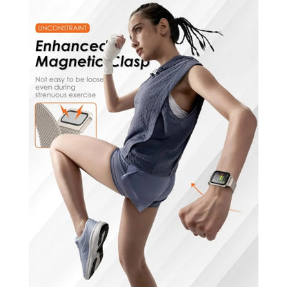 Compatible with Apple Watch bracelet 44/40/45mm 49mm 41mm 38mm 42mm Wristband iwatch Series 9 3 6 5 SE 7 8 Ultra 2 starlight - silver silver 42mm/44mm/45mm/49mm