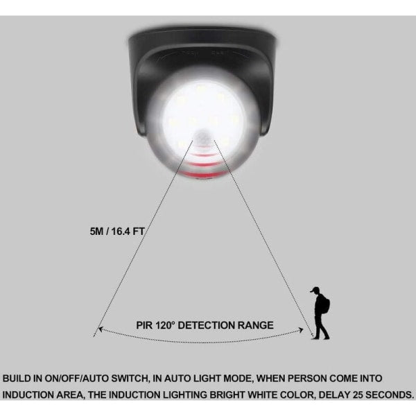 Outdoor Wall Light with Motion Sensor | 1000 Lumen LED Outdoor Lighting | Battery Powered Cordless Lighting | 360 Degree Rotation and Tilt