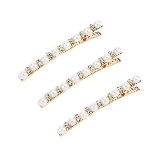 3pcs Pearl Studded Hair Clips Vintage Hair Clips Rhinestone Hair Clip Elegant Headpiece Creative Headpiece