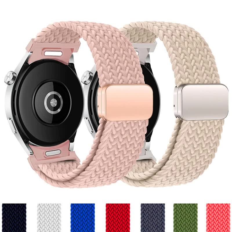 Braided Strap for Samsung Galaxy Watch 6 4 classic/5 Pro 45mm 47mm 43mm 44mm 40mm Magnetic Strap Without Gap Galaxy watch 6 band space gray space gray 6 classic 43mm 47mm