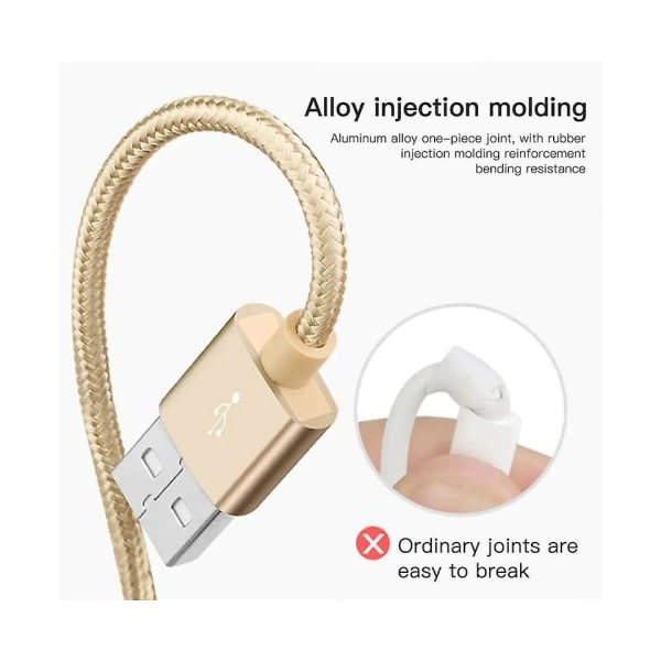 2m 2A Fast Charging Cable Charging Cable Nylon for Apple Iphone