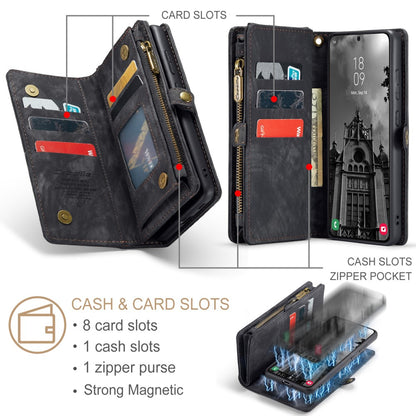 CaseMe Multi-Slot 2 in 1 Wallet Case Galaxy S25 Black