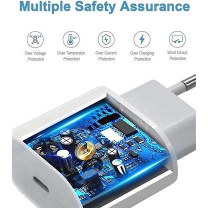 25W White Type-C Charger with Cable, Compatible with Samsung Galaxy A25 A15 A05 A05s A35 A55