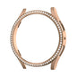 Compatible with Samsung Galaxy Watch 6 5 4 40mm Case PC Single Row Diamond-Coated Shiny Protection Rose Gold Galaxy Watch6 40mm