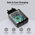 Compatible USB C Charger, 40W USB Multi Fast Charger, Multiple USB Outlets USB Charging Plug Adapter, USB Charger{EE}