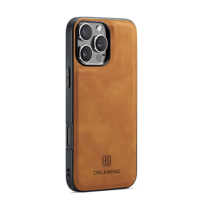 High-quality magnetic iPhone case with card pocket, magnetic split mobile phone case Combination-Coffee Combination-Coffee Combination-Coffee IP16 Pro