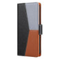 Case for Samsung Galaxy A22 4g Protection Three-color Stitching Coque Magnetic Mobile Phone Case Etui - Black