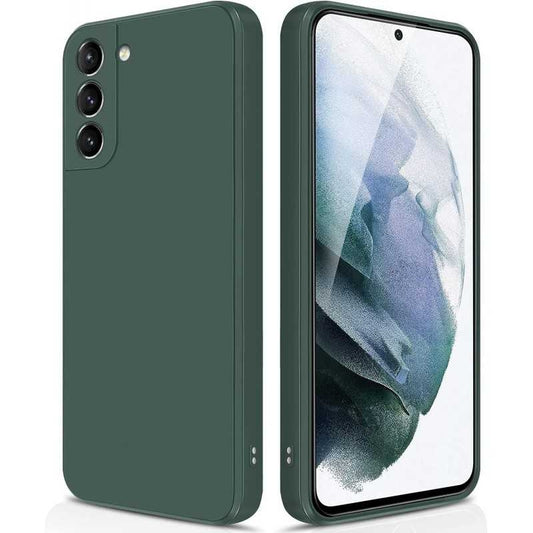 Samsung S23 Rubberized Matte Green Case Camera Protection Liquid - Green
