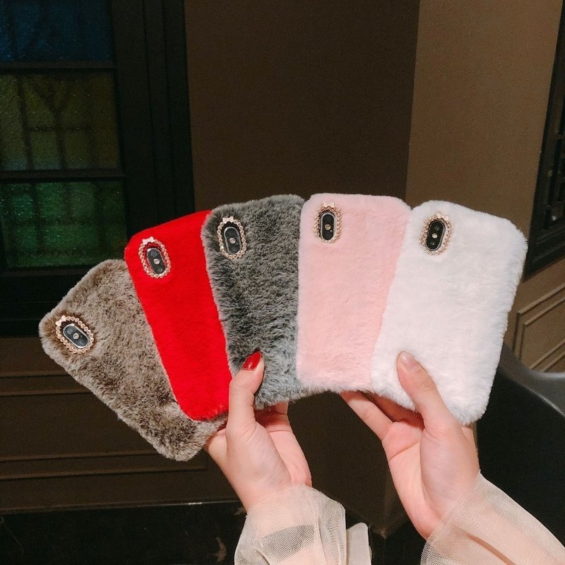 iPhone 7/8/SE (2020) & (2022) - Case/Mobile Case - Fluffy Fur Pink