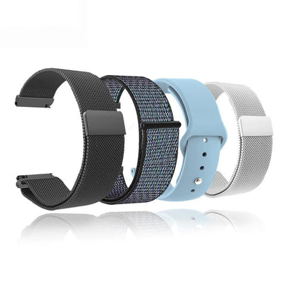 New 18mm 20mm 22mm Watchband for Garmin Venu 2S Wrist Strap Vivoactive 3 4S 4 Forerunner 245 645 Galaxy Watch 4 Classic 42 46mm PinkSand Nylon 20mm