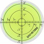 Round spirit level, 60mm diameter measuring tool, round vial with scale for balancing camera equipment