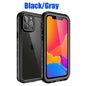 IP68 Waterproof Case for iPhone 15 14 13 12 11 Pro Max XS Max XR 7 8 RedPepper Transparent Protection Diving Underwater Swimming Outdoor Sports Black Black i-Phone 14 Pro