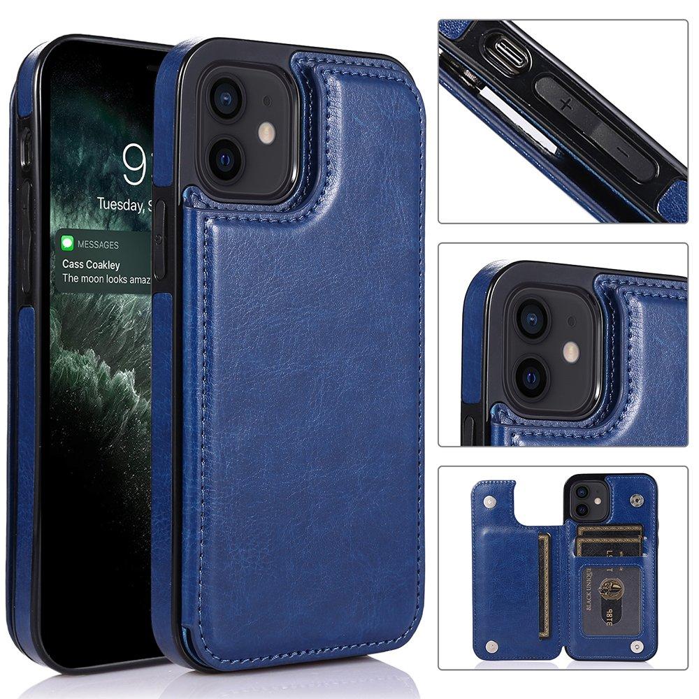 iPhone 12 - Practical and stylish case with card holder Rose gold