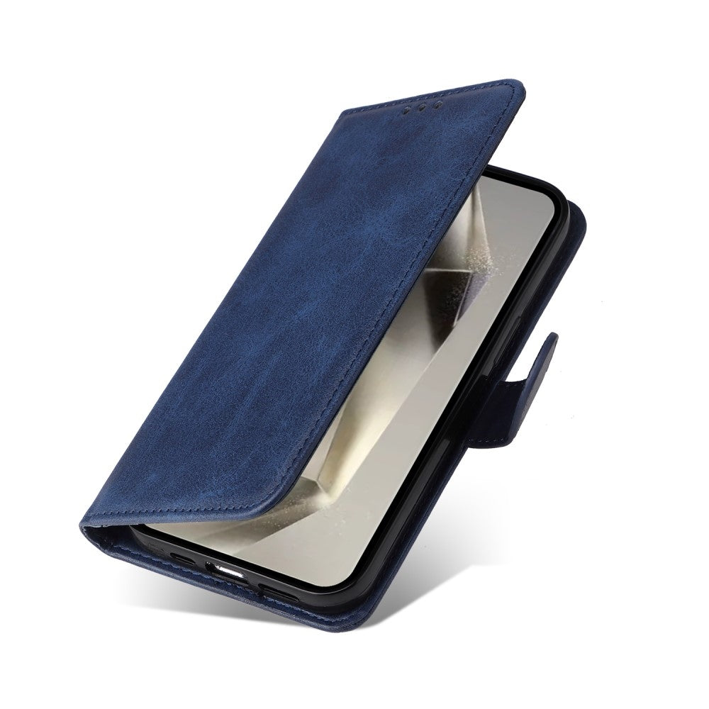 SKALO Samsung S25 Ultra PU Leather Wallet Case - Multiple Colors Blue_max Blue