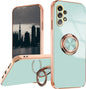 Case for Samsung Galaxy A32 5G (Green), Samsung A32 5G Case Shockproof, Plating 360 Degree Protection Magnetic Case Car Holder Case_yux