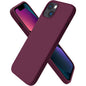 iPhone 13 Case, Liquid Silicone Case for 6.1 inch iPhone 13, Ultra Thin Case, Full Coverage Shockproof Protective Soft Case Red Red wine