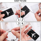 pcs Luggage Tags, Suitcase Tags, Luggage Labels Tags Aluminum Metal with Name ID Address Card